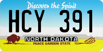 ND license plate HCY391