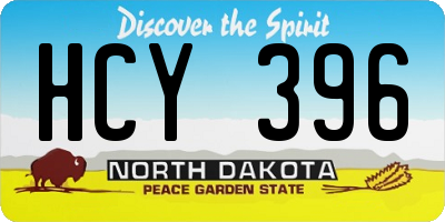 ND license plate HCY396