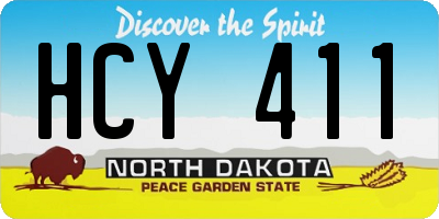 ND license plate HCY411