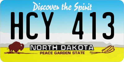 ND license plate HCY413