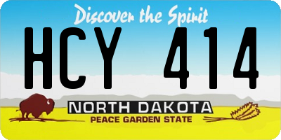 ND license plate HCY414