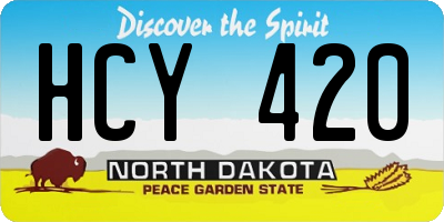 ND license plate HCY420