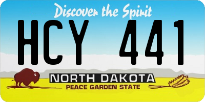 ND license plate HCY441