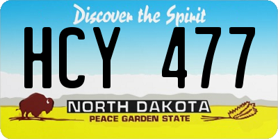 ND license plate HCY477