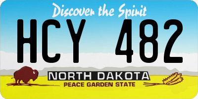 ND license plate HCY482