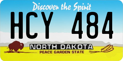 ND license plate HCY484