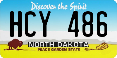 ND license plate HCY486