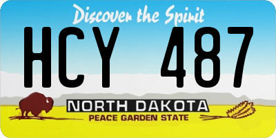 ND license plate HCY487