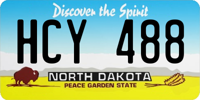 ND license plate HCY488