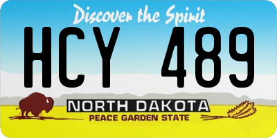ND license plate HCY489