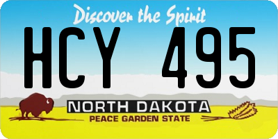 ND license plate HCY495