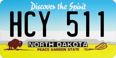 ND license plate HCY511
