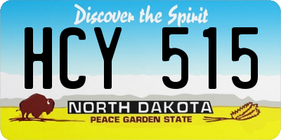 ND license plate HCY515