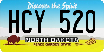 ND license plate HCY520