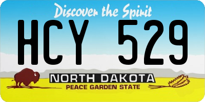 ND license plate HCY529