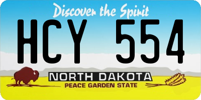 ND license plate HCY554