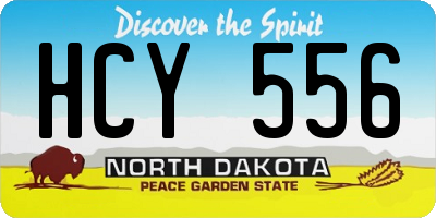 ND license plate HCY556