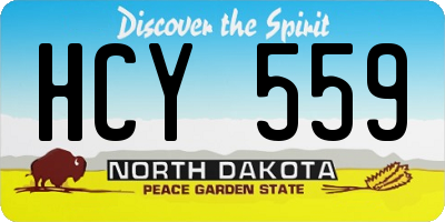 ND license plate HCY559