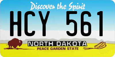 ND license plate HCY561