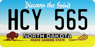 ND license plate HCY565