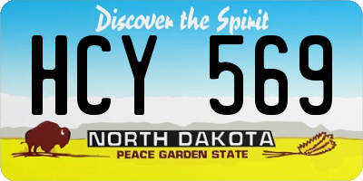 ND license plate HCY569