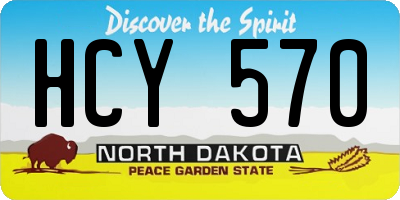 ND license plate HCY570