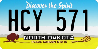 ND license plate HCY571