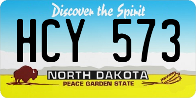 ND license plate HCY573