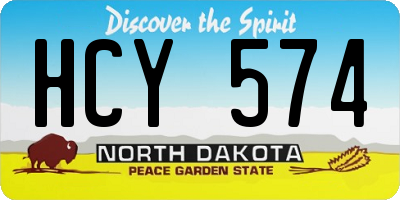 ND license plate HCY574