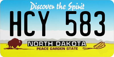 ND license plate HCY583