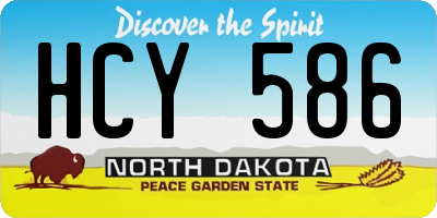 ND license plate HCY586