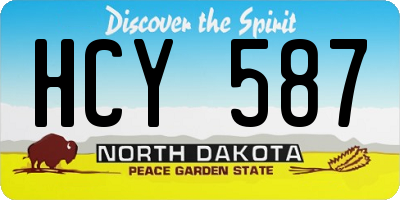 ND license plate HCY587