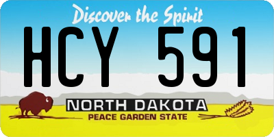 ND license plate HCY591