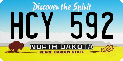 ND license plate HCY592