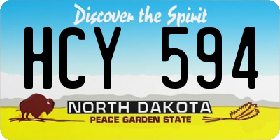 ND license plate HCY594