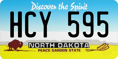 ND license plate HCY595