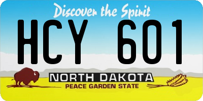 ND license plate HCY601