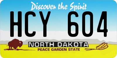 ND license plate HCY604
