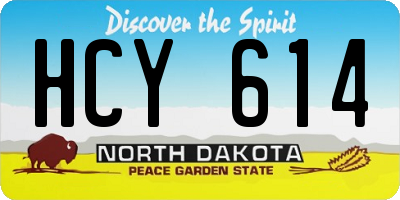 ND license plate HCY614