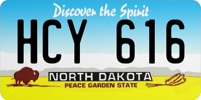 ND license plate HCY616