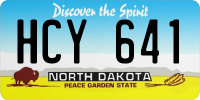 ND license plate HCY641