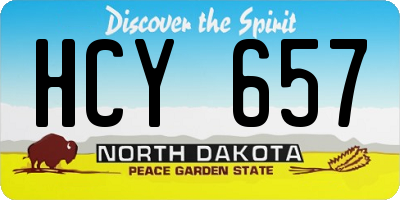 ND license plate HCY657