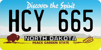 ND license plate HCY665