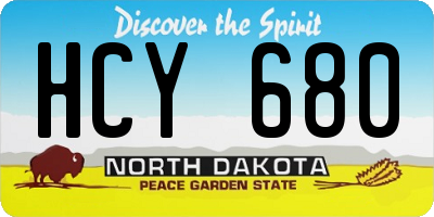 ND license plate HCY680