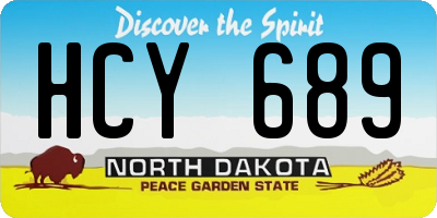 ND license plate HCY689