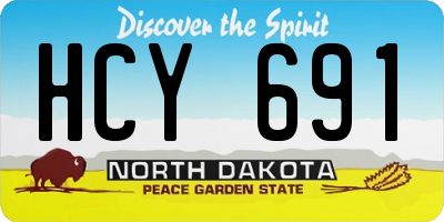 ND license plate HCY691