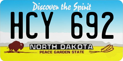 ND license plate HCY692