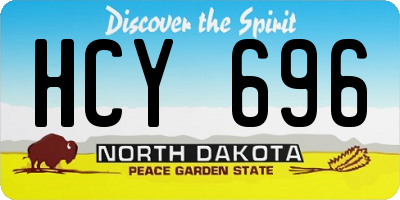 ND license plate HCY696