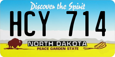 ND license plate HCY714