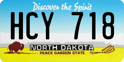 ND license plate HCY718